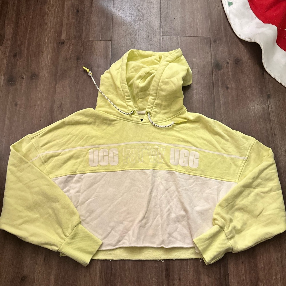 UGG Light Yellow Hoodie with Cream Accents